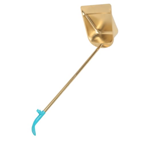 Recogedor de acero inoxidable metálico con mango largo y boca extra ancha 2