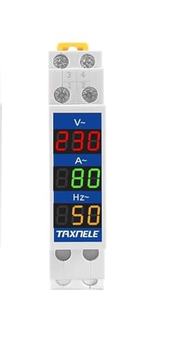 Indicador LED digital de voltaje y corriente CA 80-500V en riel