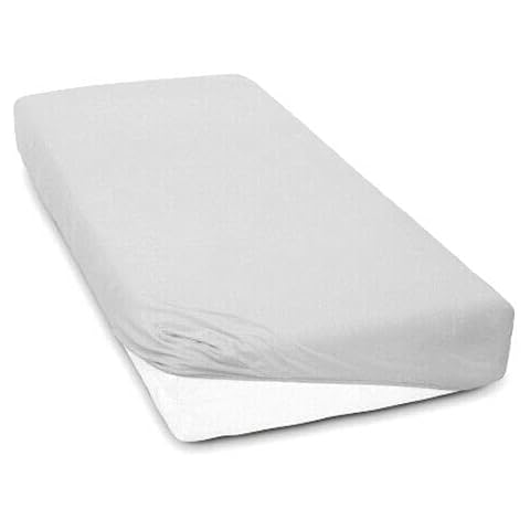 Pack of 2 fitted sheet jersey stretchy cotton fit junior bed 160x80cm Light grey Cover