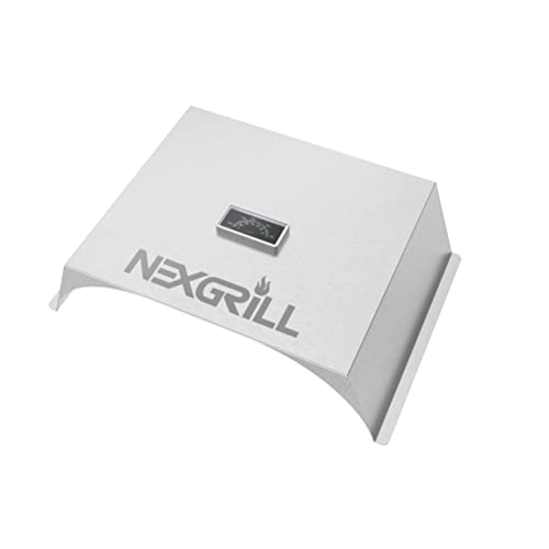 Nexgrill Edelstahl Pizzaaufsatz mit Thermometer | 58 x 28 x 15 cm | Pizzacover Gasgrill, Pizza Haube Grill, BBQ Pizzaaufsatz Feuerplatte | Pizza Cover, Pizza Aufsatz Grill