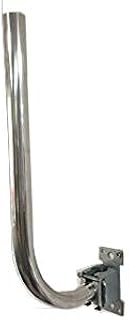 electrosmart 1’ Foot Bent L Shaped Alloy TV Aerial Mast Pole and Bracket Kit ~ for Loft/Eaves/Wall etc