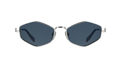 KARL LAGERFELD Womens Sunglasses KL365S - Silver with Solid Blue Lens