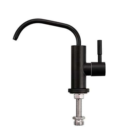 Robinet eau filtrée en acier inoxydable noir pour boisson directe cuisine