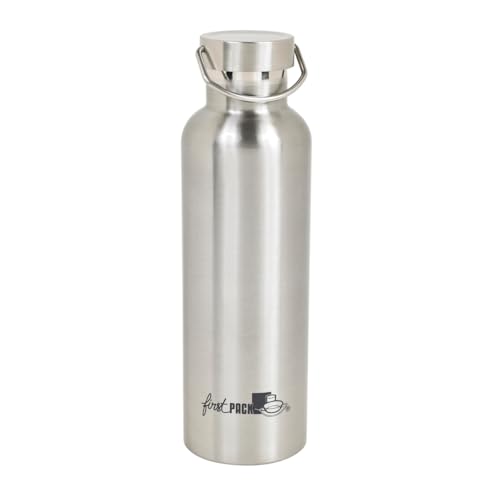 PacknWood 294IBOUTH752- Noxbottle Stainless Steel Double Wall Isothermal Water Bottle with Cap-Stainless Steel Water Bottle-Thermos Water Bottle-termo-pogo Water Bottle-Metal Water Bottle 25oz 12pcs