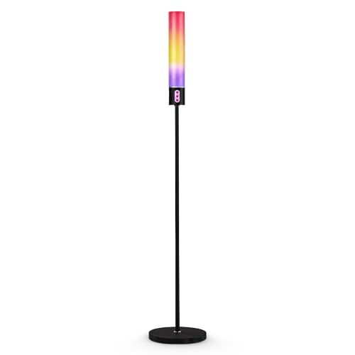 MILENTII RGB+CCT Smart Floor Lamp, 1000LM LED Modern Standing Lamp with App & Voice Control, Music Sync, Dimmable 2200K-6500K, 16 Million Colors, Alexa Compatible, 65" Tall Living Room Lamp by MILENTII - Used condition - US$21.19