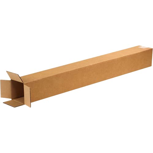 Image of BOX USA 5x5x36 Tall Corrugated Boxes, Tall, 5L x 5W x 36H, Pack of 25 | Shipping, Packaging, Moving, Storage Box for Home or Business, Strong Wholesale Bulk Boxes