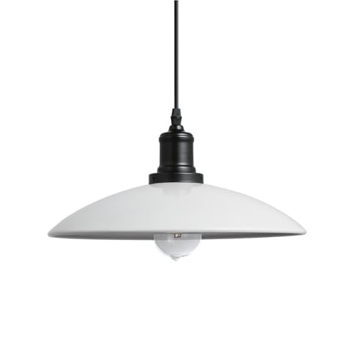 Lustre industriel îlot de cuisine blanc 32cm pour éclairage de chambre chaleureux