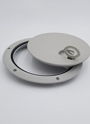 DPI Marine Deck Plate/Deck Lid 8" Pull in Auster (Light Gray) DPPULL8AU