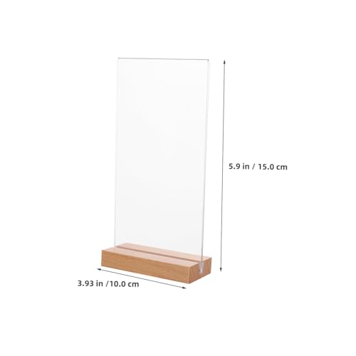 Porte-menu double face transparent avec socle pour affichage de flyers - 3