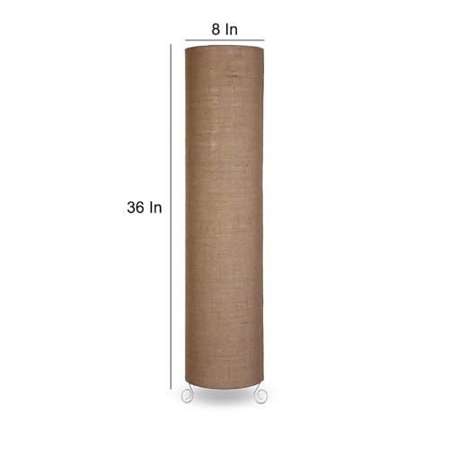 Image of Cotton Fabric Floor Lamp for Bedroom's Desk Lamp for LivingRoom, Bed Room, Office | Night Stand Dimmable Room Floor Lamp for Reading Corner Lamp | Bulb Included