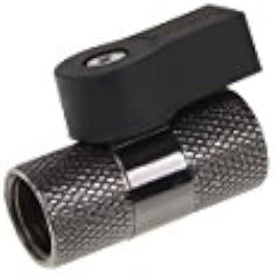 Alphacool G1/4 2-Way Ball Valve, Black Nickel