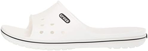 Crocs Crocband II Slide Sandals, White White Black, 8 UK Men/ 9 UK Women | Image 3