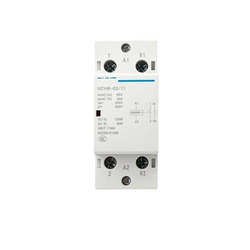 Contrôleur domestique 230V H8 63A 2NO 4 pôles modulaire pour tableau électrique