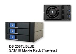 AMS DS-236TL-BLUE 3.5" HDD/SSD/SAS SATA III Trayless 3-IN-2 SATA Backplane