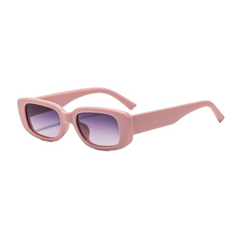 Image of Trendy Rectangle Sunglasses Polarized Women Men Chunky Thick TR90 Frame Shade UV400 TAC Lens Lightweight