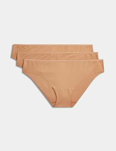 Image of Marks & Spencer Body Flexifit Womens Polyamide Blend Solid Low Rise Brazilian Knicker (Pack of 3)