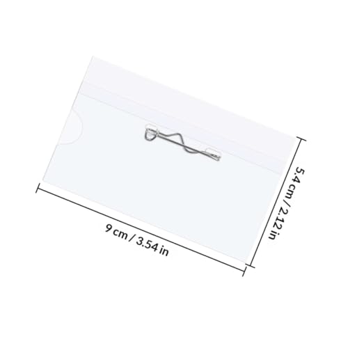 Pochette pour cartes d'identité en PVC solide avec épingles de sûreté intégrées