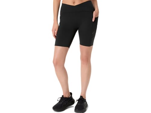 ASICS Women's NAGINO Flex Biker Short Training Apparel, L, Performance Black