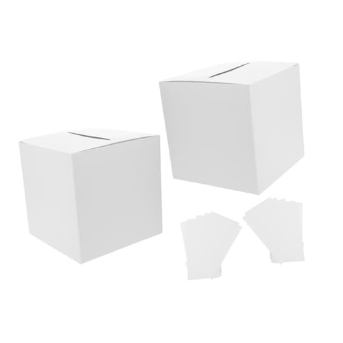 Alipis 2 Sets Classic Style Handmade Wedding Card Box for Bridal Shower Party Decorative Money Box Raffle Tickets