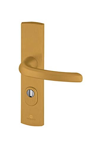 Bricard 9920131 Door Handles Shielded on Plate EMUST Gold, Alu Brossé Or