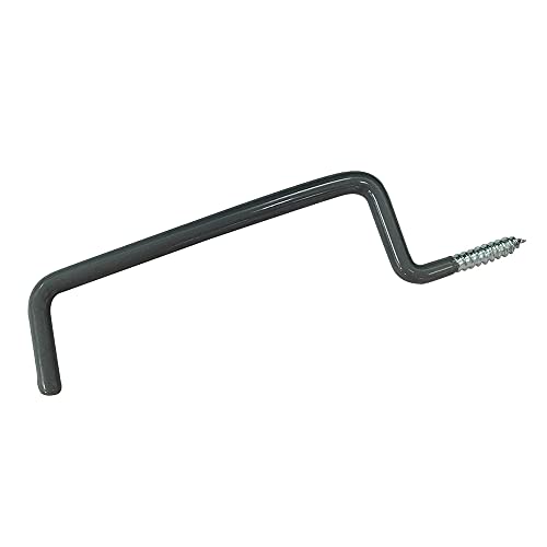 Prime-Line MP11370-2 Screw-In Ladder Hook, 7-3/4 In., Steel Rod, Gray Rubber Coating (2 Pack)