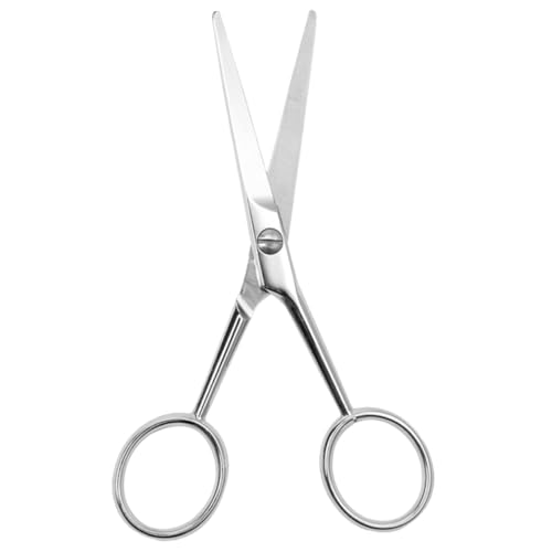 BIUDECO Ergonomic Beard Trimmer Scissors Anti-slip Stainless Steel Grooming Scissors for Men