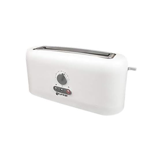 Grunkel- Tostadora de ranura ancha (40 mm) los tipos de pan blanco de 900W de potencia.Función calentar sin tostar y descongelar.Incluye calentador de bollería y bandeja recoge migas. Modelo TS-140H
