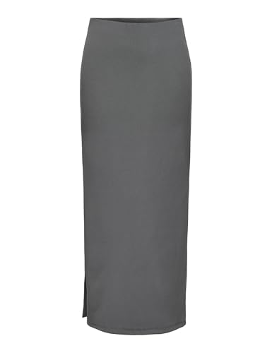 ONLY Damen Onlsally Hw Rib Maxi Slit Skirt PNT Rock, Magnet, 44