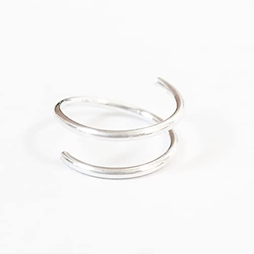 Handmade Spiral Double Hoop Nose Ring