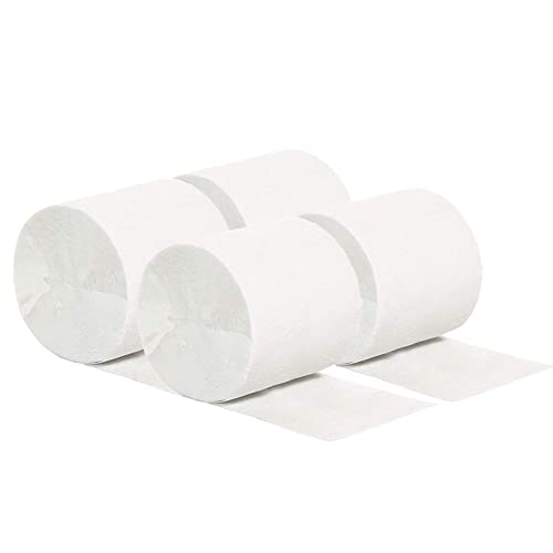 We Moment White Crepe Paper Streamers 1.8 Inch Widening 6 Rolls, 82 Feet per Roll for White Birthday Wedding Festival Celebration Party Decorations
