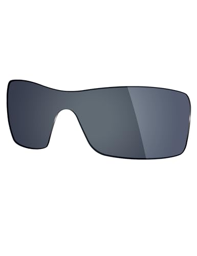 Mryok Polarized Replacement Lenses Compatible with Oakley Batwolf OO9101 Sunglasses, HD Polarized, UV Protection, Impact Resistant & Perfectly Fit - Black Chrome