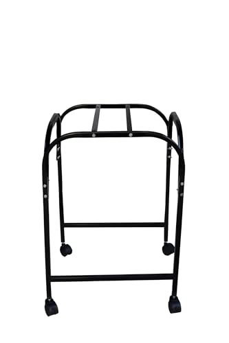 Image of Zambo Air Cooler Trolley Stand 2.5 Ft Height heavy duty Metal | Lockable Wheels | Rust and Dust Proof Powder Coating Finish Wing Nuts| Size 52x50x76 CM | (Black)