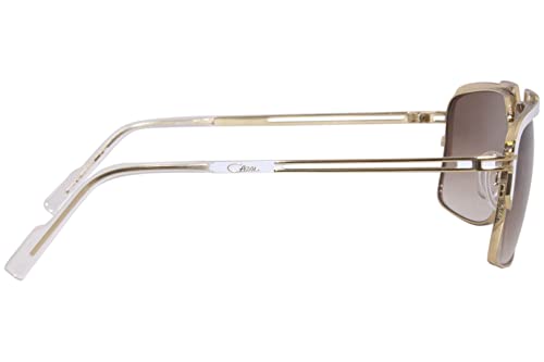 Cazal Legends Cazal 9103 004 Sunglasses White/Gold/Brown Gradient Rectangle Shape 61mm Lens-61 Bridge-12 B-43 ED-65 Temple-1403