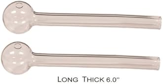 Hooker Fookers 6 Inch Glass Oil Burner Pipe (Pack of 6)