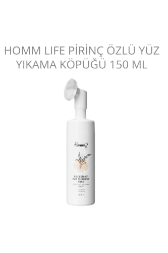 Pirinç Özlü Yüz Yıkama Köpüğü, 150 ml, Beyaz
