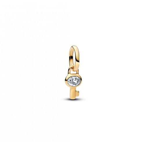 Llave PANDORA ME 764339C01 con acabado brillante en oro de 14k