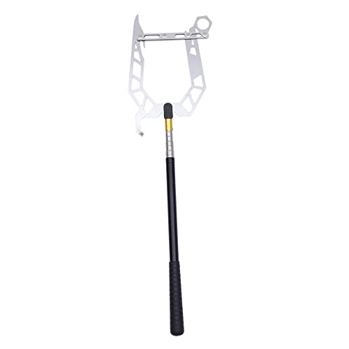 Toddmomy Stainless Steel Multi-Functional Dock Hook Telescopic Boat Hook Tool Comfortable Grip for Easy