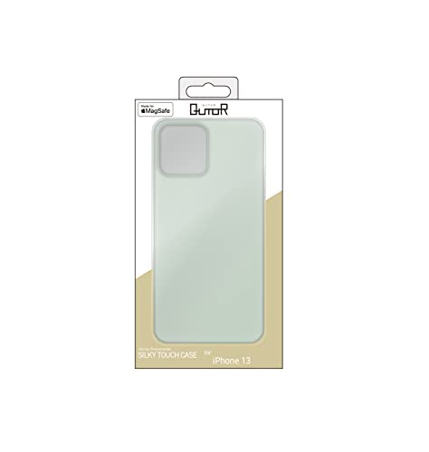 【Apple MFM認証取得】iPhone13 QutoR MagSafe対応 SILKY TOUCH CASE マグセーフ グレー アイフォンケース シリコンケースマグネット搭載 保護 衝撃吸収 カバー