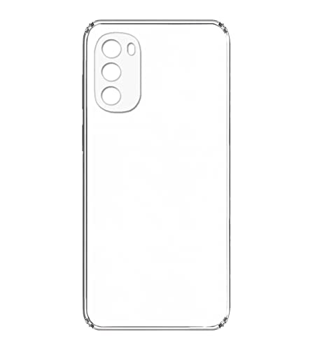 Image of Soft Silicone Flexible Transparent Back Cover Compatible with Motorola Moto G82 5G / G52