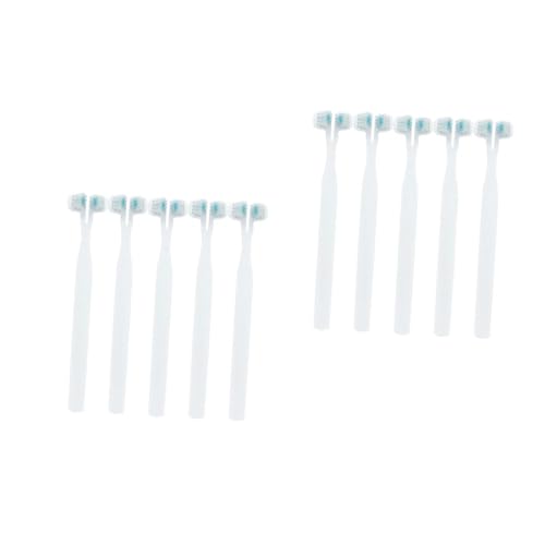 Brosse à dents pour animaux de compagnie outil de nettoyage soins buccaux chats chiens blanc 12pcs