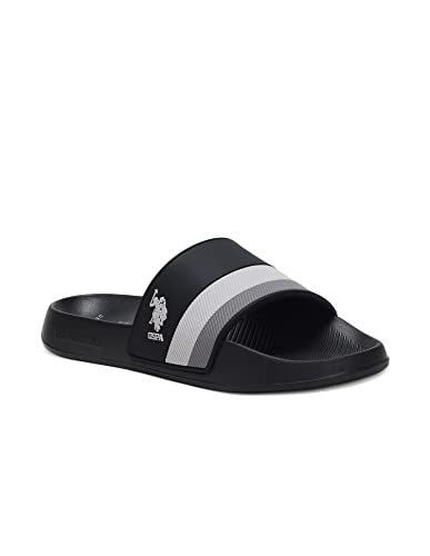 Image of U.S. POLO ASSN. mens CONEX 4.0 BLK BLACK Slide sandal - 10 UK (2FD24293Z01)