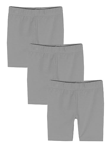 Image of KiddoPanti Girls Solid Cycling Shorts Pack of 3 | Soft & Stretchy Cotton Spandex | Comfortable Fit with Elastic Waistband | Half Tights Length Girls Inner Cycling Shorts