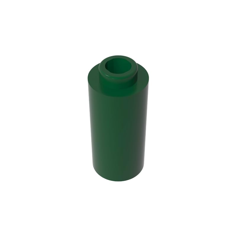 Gobricks GDS-1574 Brick Round 1x1x1 2/3 50PCS Compatible with Lego Toy 71075 DIY Parts and MOC Components for Major Brick Brands Color:Dark Green 141