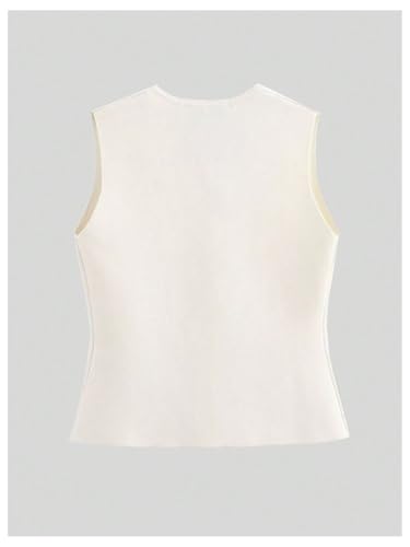 GORGLITTER Women's Sleeveless Metallic Knit Tops Fashion Vest Business Casual Cardigan Western Country Concert Outfits2