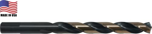 Cle-Line C18128 Bit Barrel Style 1878 High Speed Steel Jobber Length Drill Set, Black And Gold Finish, 1/16" - 1/2" Size, 29 Pieces #TOP2