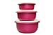 TUPPERWARE La Ciotola Mescolatrice da 1,0 L + 2,0 L + 3,5 L rosa scuro bianco 38802