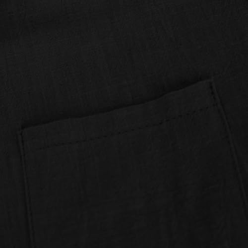 Teens Girls Cotton Linen Button Down Shirt 2025 Trendy Casual Long Sleeve Solid Color Shirts Loose Tops with Pocket3