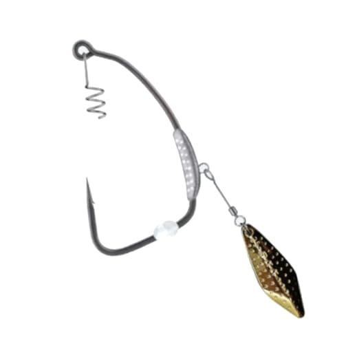 BKK TITANDIVER Soft Plastic Hook | 6/0 | 1/4oz | 2-Pack | 2X |Needle Hook Point | Super Slide Coating | Fixed Lead | Removable Teaser Blade | Locking Spring | Weedless Fishing