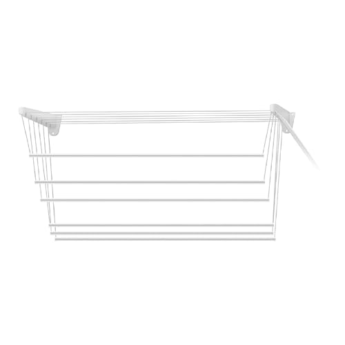 Jumbo Steed140   Tendedero de Pared / Techo plastificado, Acero, Multicolor, 140 cm