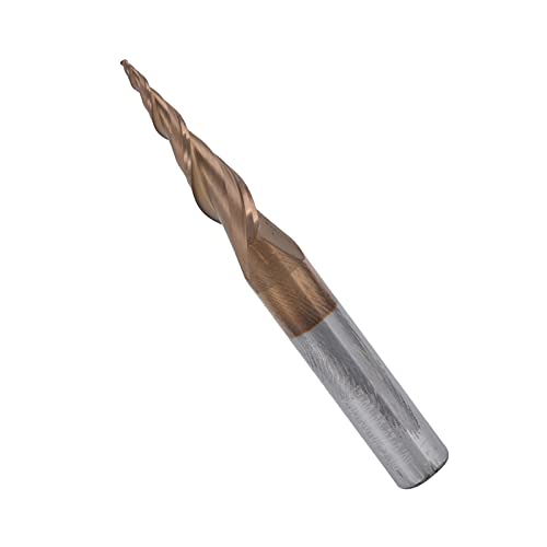 1 Pieza Juego de molino de extremo de carburo, CNC Fresa de Mango Recto Brocas 2 Flautas Cortador CNC de Punta Esférica para Corte, Fresado Final, Ranurado(R0.25x20x D6x50)